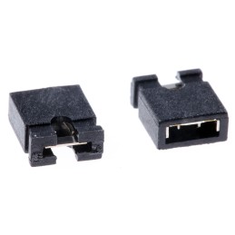 10 pcs - Wurth Elektronik Jumper Female Straight Black Open Top 2 Way 1 Row 2.54mm Pitch