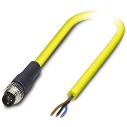 1 pcs - Phoenix Contact Straight Male 3 way M8 to Unterminated Sensor Actuator Cable, 2m