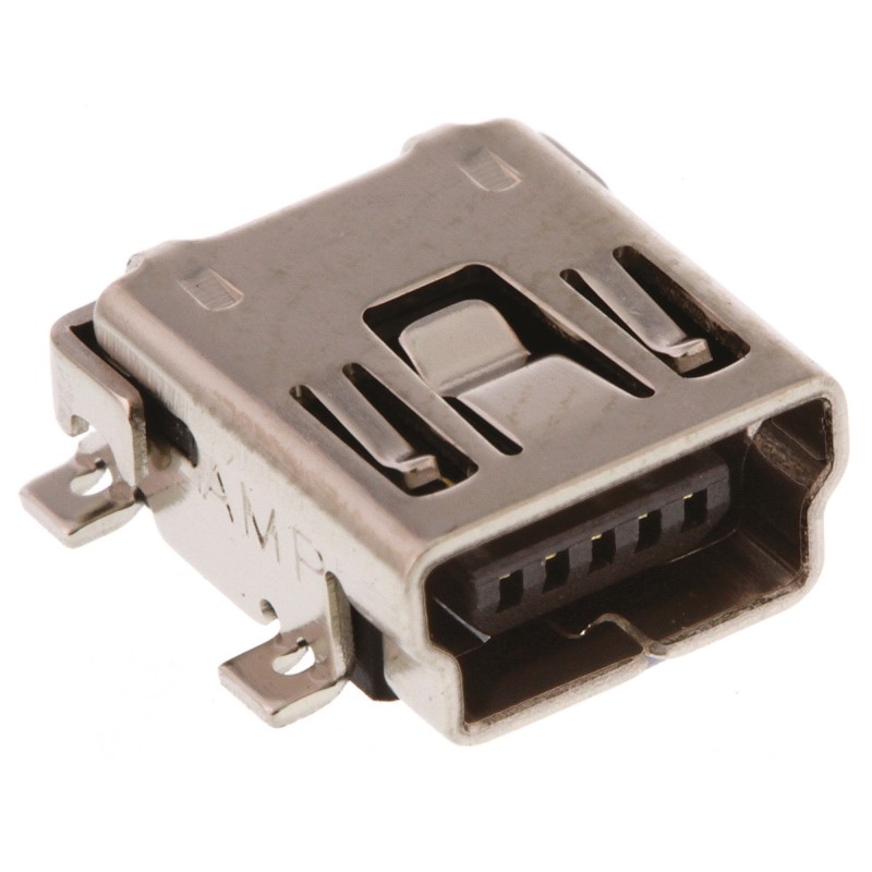 1 pcs - TE Connectivity Right Angle, SMT, Socket Type B 2.0 USB Connector