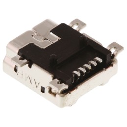 1 pcs - TE Connectivity Right Angle, SMT, Socket Type B 2.0 USB Connector