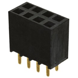 1 pcs - Samtec SSW Series Straight Through Hole Mount PCB Socket, 8-Contact, 2-Row, 2.54mm Pitch, Solder Termination