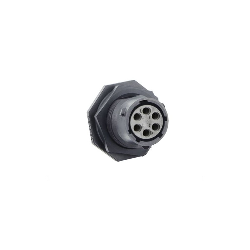 1 pcs - Souriau Circular Connector, 6 Contacts, Cable Mount, Socket