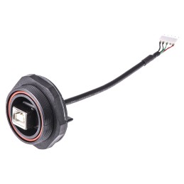 1 pcs - Bulgin Straight, Panel Mount, Socket Type B 2.0 IP68 USB Connector