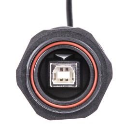 1 pcs - Bulgin Straight, Panel Mount, Socket Type B 2.0 IP68 USB Connector