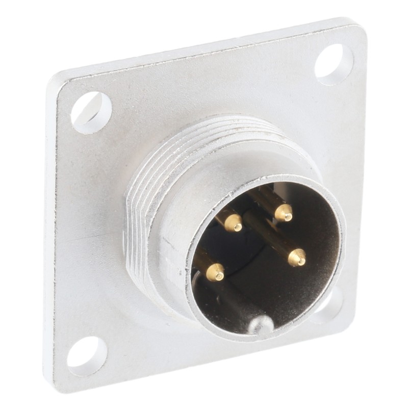 1 pcs - Lumberg 4 Pole Din Plug, 5A, 250 V ac IP68, Male, Panel Mount