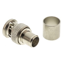 1 pcs - Radiall, Plug Cable Mount BNC Connector, 75Ω, Crimp Termination, Straight Body
