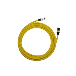 1 pcs - Decelect Cat8 RJ45 to RJ45 Ethernet Cable, Copper Braid, Yellow, 3m