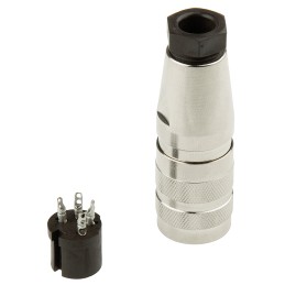 1 pcs - Amphenol Industrial, C 091 D 4 Pole M16 Din Socket, 5A, 300 V ac/dc IP67, Screw On, Female, Cable Mount