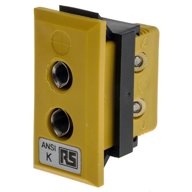 1 pcs - RS PRO Fascia Thermocouple Connector for Use with Type K Thermocouple, Standard Size, ANSI Standard