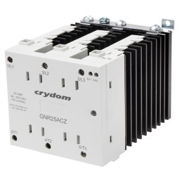 1 pcs - Sensata / Crydom GNR 90mm Series Solid State Relay, 25 A rms Load, DIN Rail Mount, 280 V ac Load, 280 V ac Control
