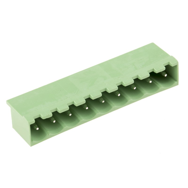 10 pcs - RS PRO 5.08mm Pitch 9 Way Pluggable Terminal Block, Header, Through Hole, Solder Termination