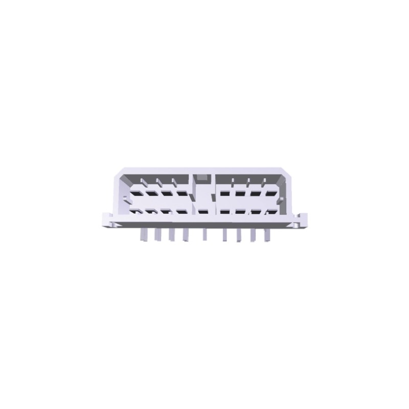 1 pcs - TE Connectivity Multi-Interlock Series Right Angle Through Hole Mount PCB Socket, 17-Contact, 2-Row, Solder Termination