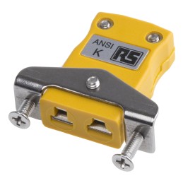 1 pcs - RS PRO Panel Mount Thermocouple Connector for Use with Type K Thermocouple, Miniature Size, ANSI Standard