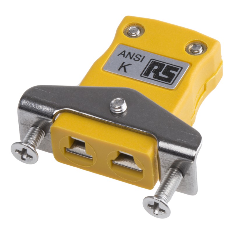 1 pcs - RS PRO Panel Mount Thermocouple Connector for Use with Type K Thermocouple, Miniature Size, ANSI Standard