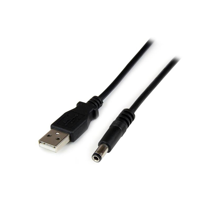 1 pcs - StarTech.com USB 2.0 Cable, Male USB A to Male 2.5mm DC Power Cable, 2m