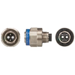 1 pcs - Souriau, 8D 2 Way Cable Mount MIL Spec Circular Connector Plug, Pin Contacts,Shell Size 11, Screw Coupling,