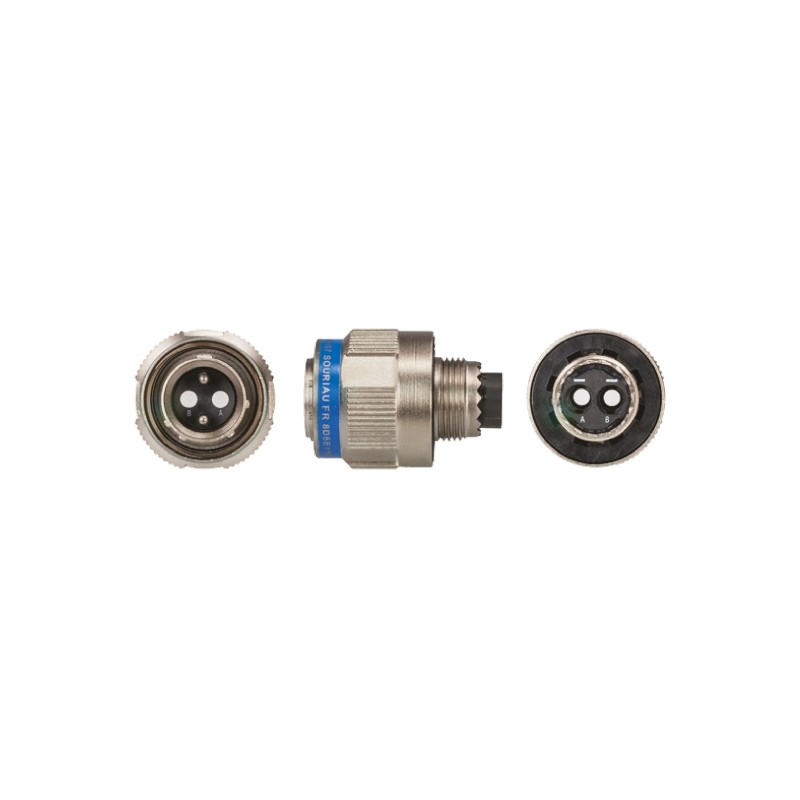 1 pcs - Souriau, 8D 2 Way Cable Mount MIL Spec Circular Connector Plug, Pin Contacts,Shell Size 11, Screw Coupling,