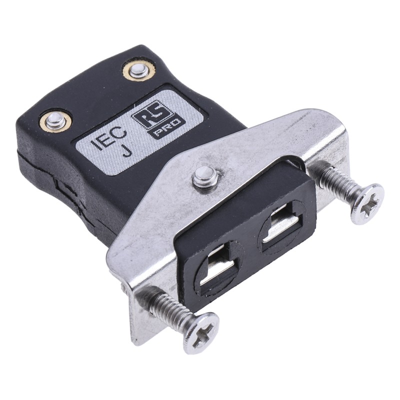 1 pcs - RS PRO Panel Mount Thermocouple Connector for Use with Type J Thermocouple, Miniature Size, IEC Standard
