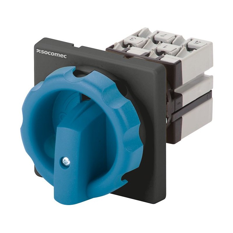 1 pcs - Socomec, 4P 2 Position Manual Cam Transfer Switch, 690V (Volts), 63A, Handle Actuator