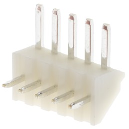 10 pcs - JST NH Series Right Angle Through Hole Pin Header, 5 Contact(s), 2.5mm Pitch, 1 Row(s), Unshrouded