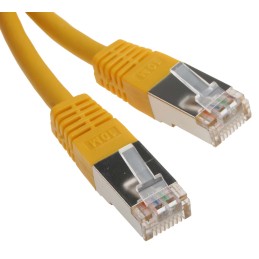 1 pcs - RS PRO Cat6 Male RJ45 to Male RJ45 Ethernet Cable, S/FTP, Yellow PVC Sheath, 10m