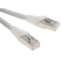 1 pcs - RS PRO Cat6a Male RJ45 to Male RJ45 Ethernet Cable, S/FTP, Grey LSZH Sheath, 0.5m
