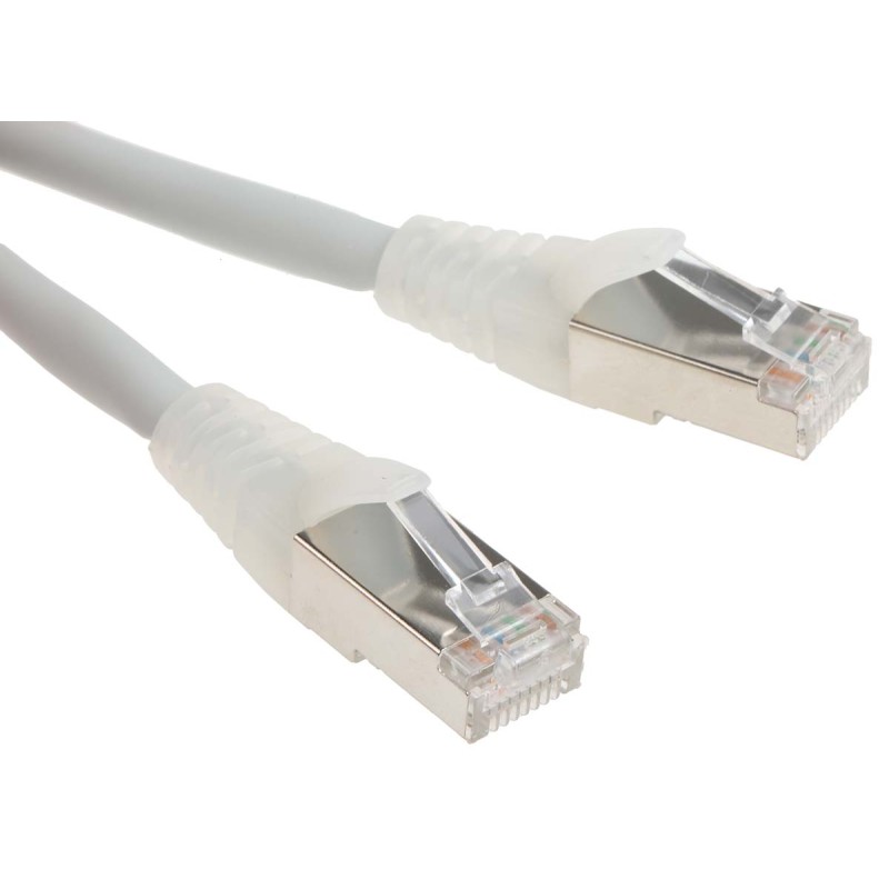 1 pcs - RS PRO Cat6a Male RJ45 to Male RJ45 Ethernet Cable, S/FTP, Grey LSZH Sheath, 0.5m