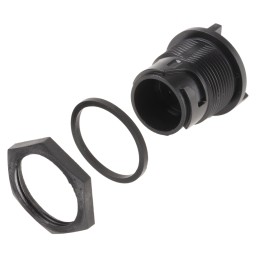1 pcs - Bulgin Circular Connector, 3 Contacts, Rear Mount, Miniature Connector, Socket, Male, IP66, IP68, IP69K, Buccaneer 4000