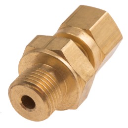 1 pcs - RS PRO In-Line Thermocouple Compression Fitting for Use with Thermocouple, 1/8 BSPP, 1.5mm Probe, RoHS Compliant