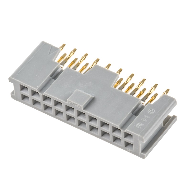 1 pcs - 3M 8500 Series Straight Through Hole Mount PCB Socket, 20-Contact, 2-Row, 2.54mm Pitch, Solder Termination