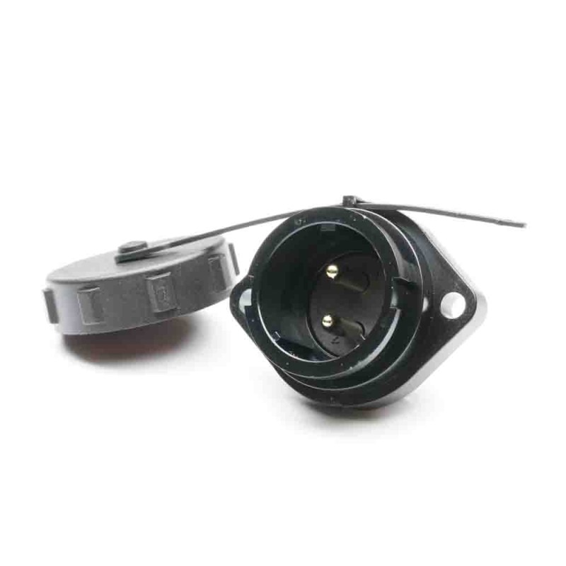 1 pcs - RS PRO Circular Connector, 2 Contacts, Flange Mount, Plug, Male, IP67