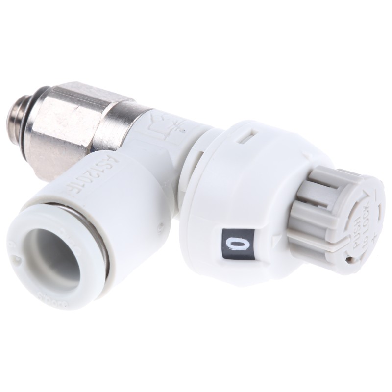 1 pcs - SMC AS Series Threaded Speed Controller, M5 x 0.8 Male Inlet Port x 6mm Tube Outlet Port