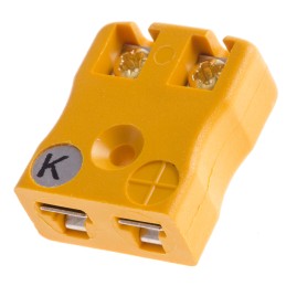 1 pcs - RS PRO PCB Mounting Thermocouple Connector for Use with Type K Thermocouple, Miniature Size, ANSI Standard