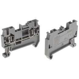 10 pcs - RS PRO Grey DIN Rail Terminal Block, 2.5mm²