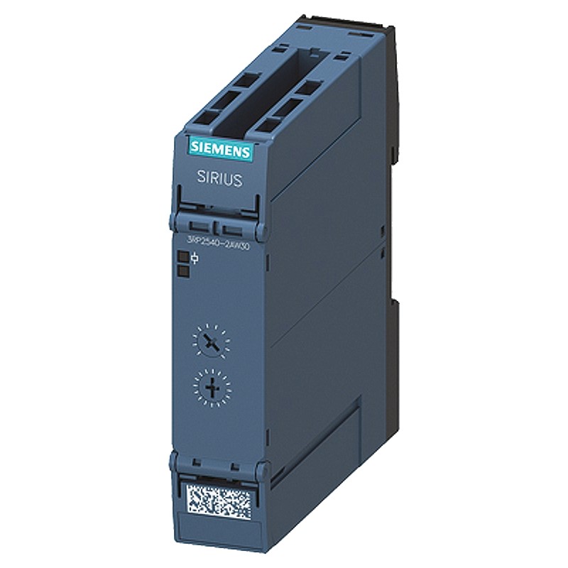 1 pcs - Siemens 3RP25 Series DIN Rail Mount Timer Relay, 12 - 240V ac/dc, 1-Contact, 0.05 - 600s, 1-Function, SPDT
