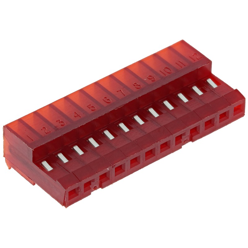 10 pcs - TE Connectivity 12-Way IDC Connector Socket for Cable Mount, 1-Row