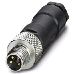 1 pcs - Phoenix Contact Circular Connector, 4 Contacts, Cable Mount, M8 Connector, Plug, Male, IP67, SACC Series