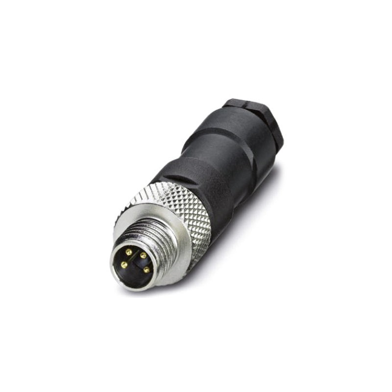 1 pcs - Phoenix Contact Circular Connector, 4 Contacts, Cable Mount, M8 Connector, Plug, Male, IP67, SACC Series