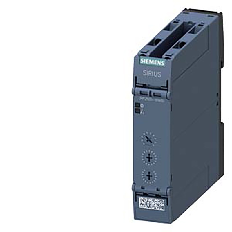 1 pcs - Siemens 3RP25 Series DIN Rail Mount Timer Relay, 240V ac/dc, 2-Contact, 0.05 - 100h, DPDT