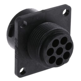 1 pcs - Souriau Circular Connector, 8 Contacts, Flange Mount, Plug, Female, IP68, IP69K, UTS Series