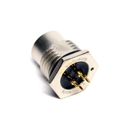 1 pcs - Amphenol Circular Connector, 4 Contacts, Panel Mount, M12 Connector, Socket, Female, IP68, IP69K, M Series