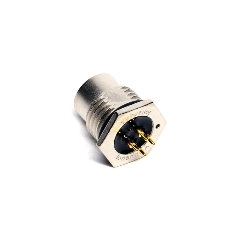 1 pcs - Amphenol Circular Connector, 4 Contacts, Panel Mount, M12 Connector, Socket, Female, IP68, IP69K, M Series