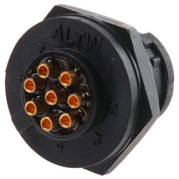 1 pcs - Amphenol Industrial Circular Connector, 8 Contacts, Panel Mount, Plug, Male, IP67, Ceres Series