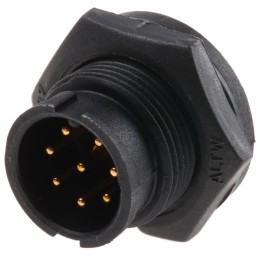 1 pcs - Amphenol Industrial Circular Connector, 8 Contacts, Panel Mount, Plug, Male, IP67, Ceres Series