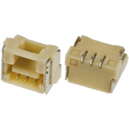 10 pcs - Molex CLIK-Mate Series Right Angle Surface Mount PCB Socket, 3-Contact, 1-Row, 1.25mm Pitch, Solder Termination