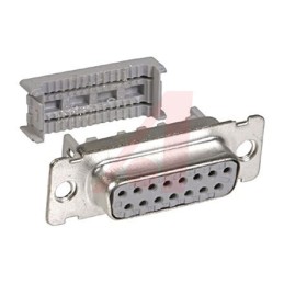 1 pcs - 3M 8300 15 Way Right Angle Cable Mount D-sub Connector Socket, 1.27mm Pitch