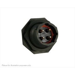 1 pcs - Souriau Circular Connector, 4 Contacts, Panel Mount, IP68, IP69K, UTS Series