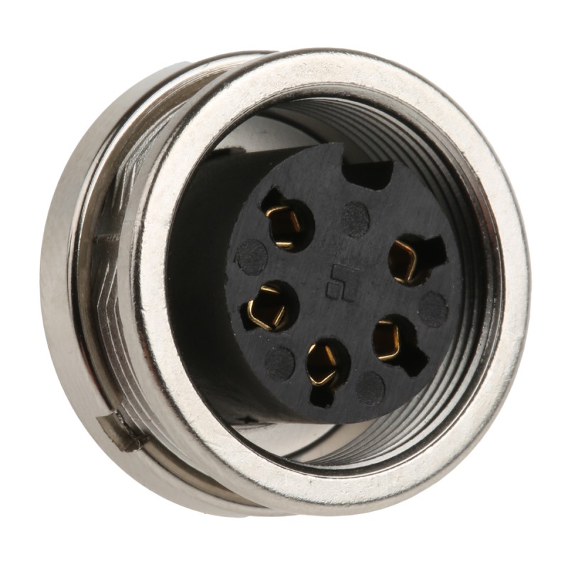 1 pcs - Lumberg, KFV 5 Pole M16 Din Socket, DIN EN 60529, 5A, 250 V ac IP40, Female, Panel Mount