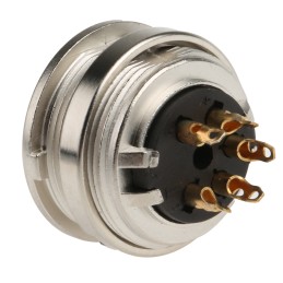 1 pcs - Lumberg, KFV 5 Pole M16 Din Socket, DIN EN 60529, 5A, 250 V ac IP40, Female, Panel Mount