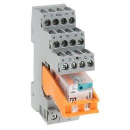 1 pcs - Phoenix Contact RIF-2-RSC-LDP-24DC/2X21 Series Interface Relay, DIN Rail Mount, 24V dc Coil, DPDT, 2-Pole